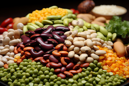 蛋白质丰富的豆制品背景图片