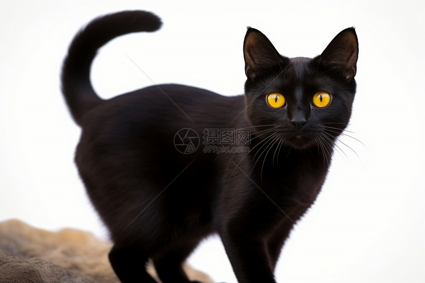 黑色孟买猫图片