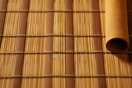 竹编织棕色竹垫背景