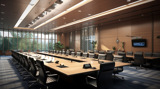 大型企业会议室背景图片
