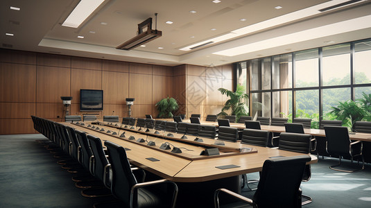 多功能企业会议室背景图片