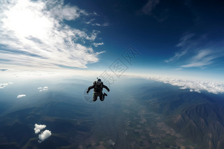 冒险的高空跳伞运动图片