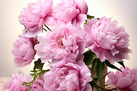 盛开的粉红牡丹花朵图片