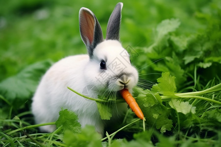 胡萝卜兔子边框吃胡萝卜的兔子背景