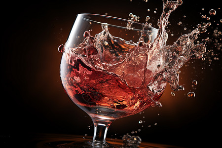 饮品酒水红酒飞溅的场景设计图片
