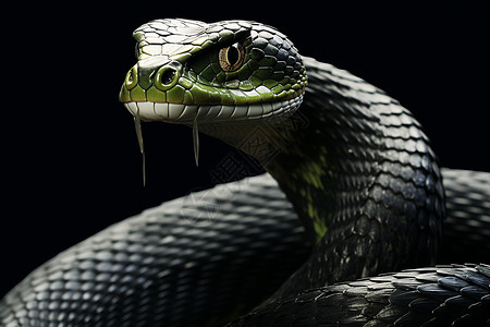 丛林中的蟒蛇动物高清图片素材