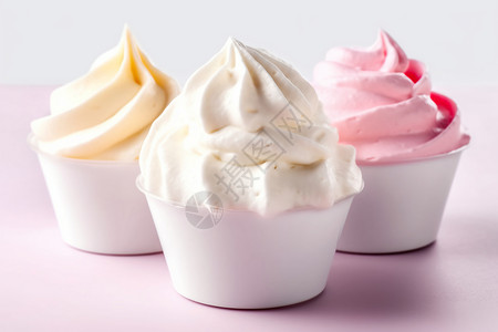 冰淇淋和冷饮冰凉爽口的奶油冰淇淋背景