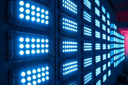 LED科技电视台的LED灯泡显示屏幕设计图片