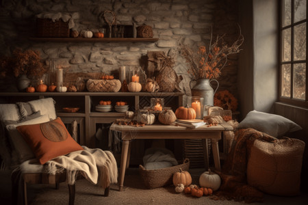 秋天的乡下房间图片