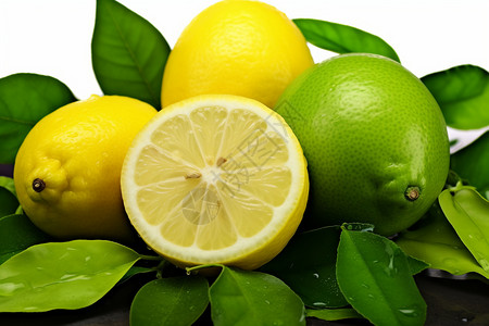 富含维生素C的柠檬背景图片