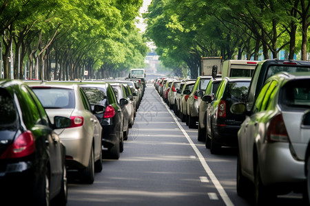 城市道路塞车高清图片