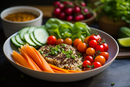 健康减脂的蔬菜沙拉图片