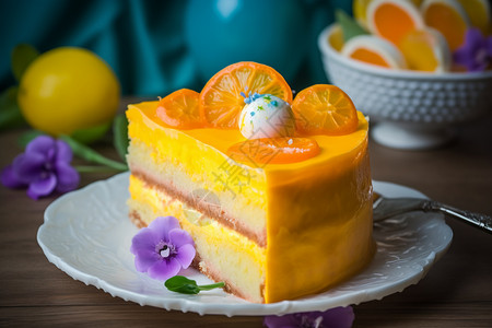 手工烘焙柑橘奶油蛋糕图片