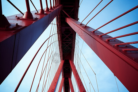 现代城市的建筑桥梁背景图片