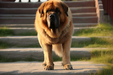 户外凶猛的狗猎犬高清图片素材