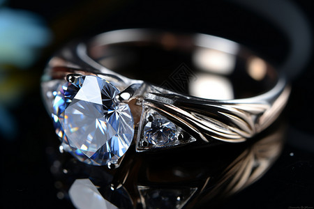 昂贵的钻石戒指背景图片