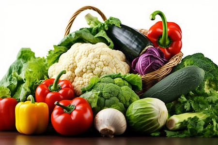 绿色健康的新鲜蔬菜图片