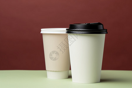 咖啡杯包装展示纸杯样机设计图片