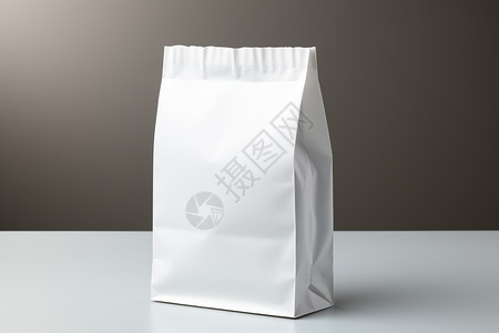 简单性的白色食品包装袋背景图片