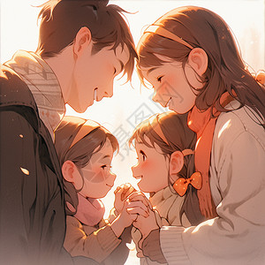 幸福温馨的家庭背景图片