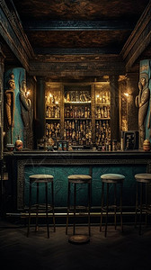 复古的酒吧装饰背景图片