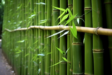 用竹子做成的栅栏背景图片