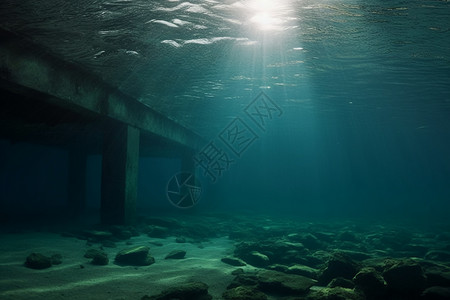 海底下素材海底下的光线背景