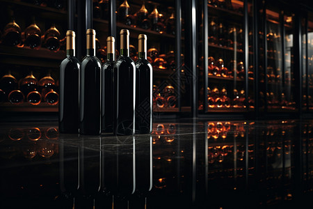 波尔多红酒酒窖里的红酒背景