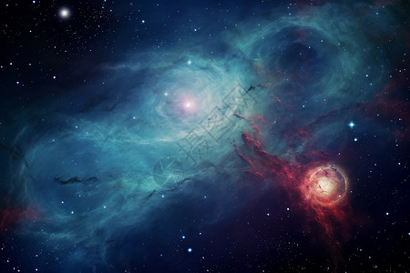 神秘的发光宇宙星云图片