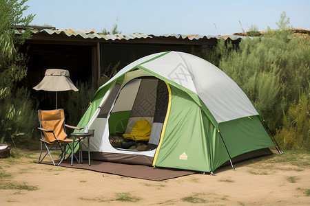 露营放松的帐篷背景图片