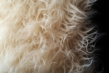 柔软卷曲的动物毛图片