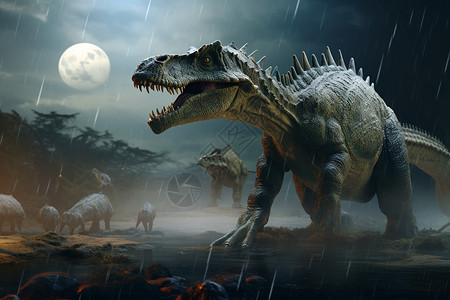 史前灭绝的恐龙背景图片