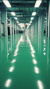 工厂车间绿色防滑地板背景图片