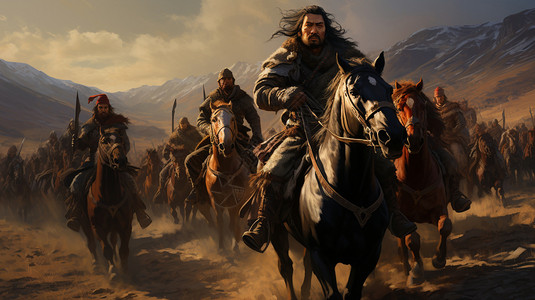 蒙古士兵背景图片