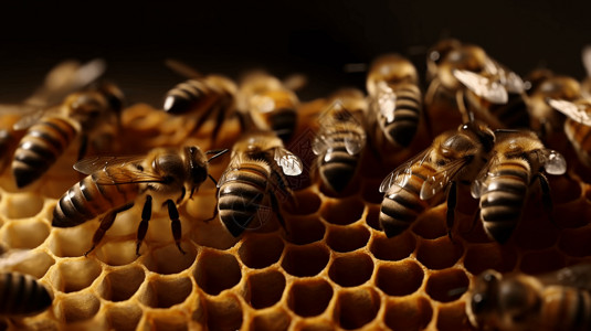 人工养殖蜜蜂的蜂巢图片