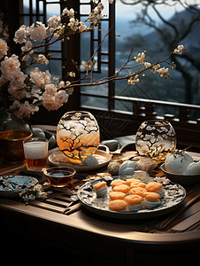 中秋中国传统优月饼图片