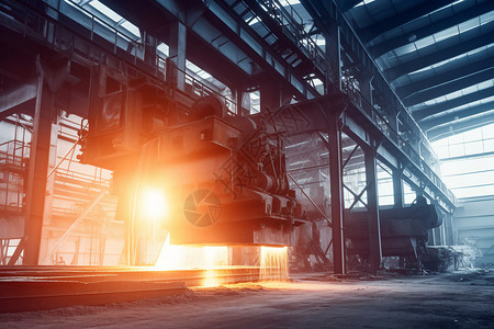 工业铸造厂冶金素材高清图片