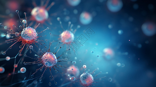 医疗癌细胞背景图片