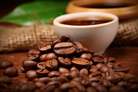 咖啡豆的香气背景图片
