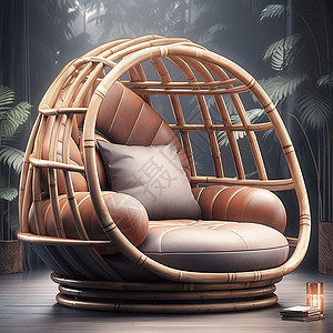 细致的竹椅设计背景图片