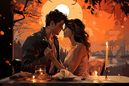 浪漫的情人节海报背景图片