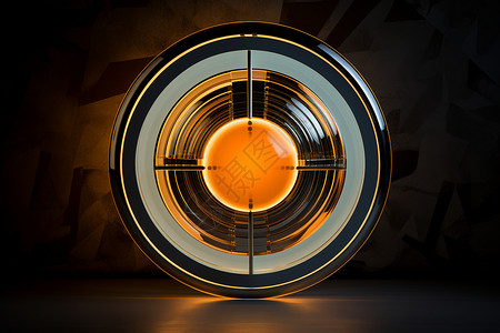 创新科技圆形壁灯概念图背景图片