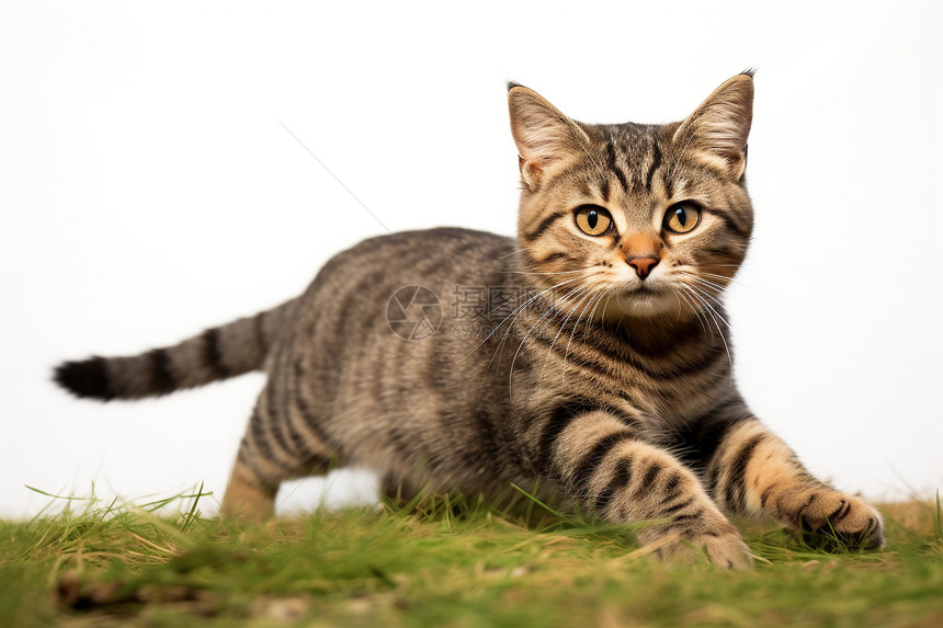 草地上的小猫图片