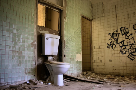 废弃的卫生间图片