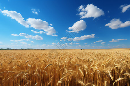 田地里生长的麦田背景图片