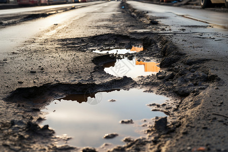 道路破裂图片