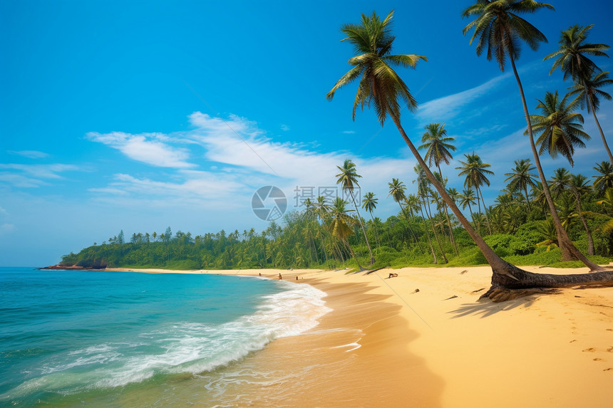 热带沙滩的风景图片