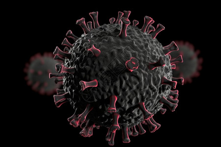 3D病毒微观粒子背景图片