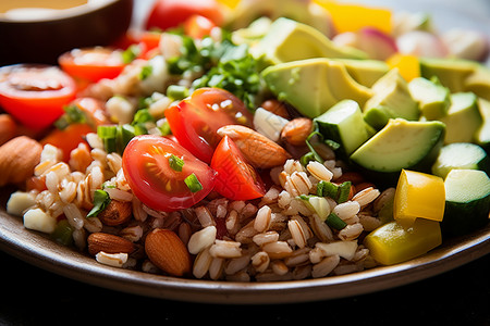 健康营养的素食沙拉图片