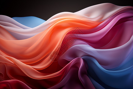 色流体丝绸材质背景图片